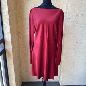 French Connection Red Long Sleeve Dress